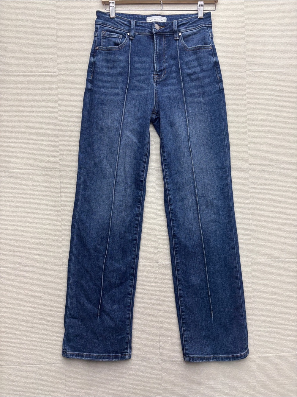 Risen Jeans Women's Straight-Leg High-Rise Jeans in Dark Blue